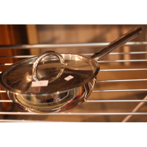 98 - Lidded stainless saucepan