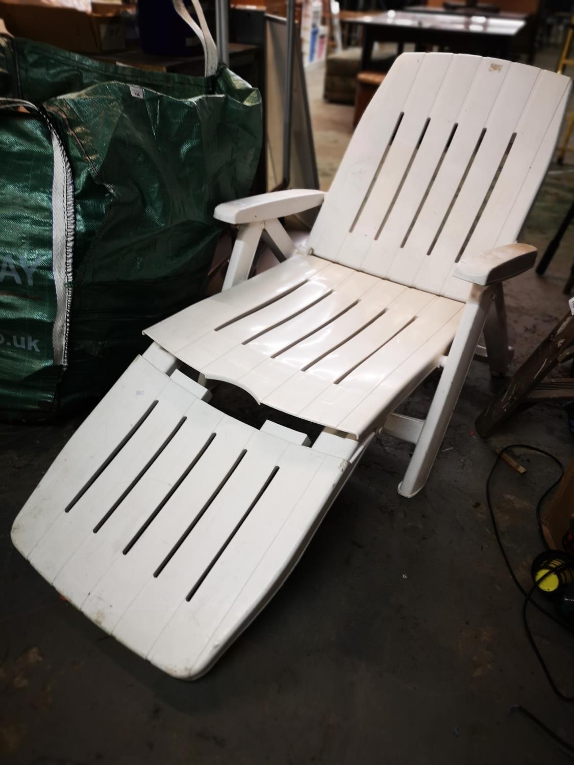 plastic reclining garden chairs