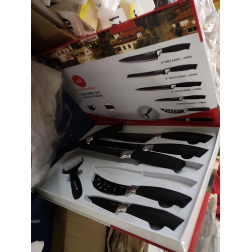 488 - Waltman und Sohn 7 piece non sick coated knife set.