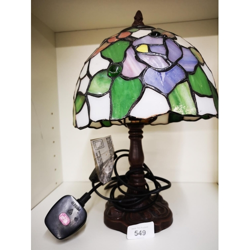 549 - Small tiffany style table lamp