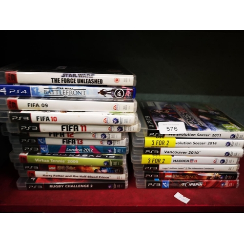 576 - Twenty play station3 games inc star wars and battlefront