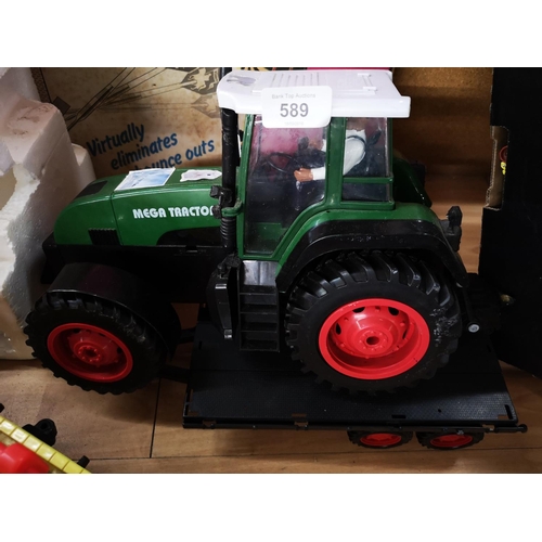 589 - Green plastic mega tractor