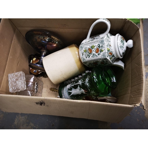 650 - Collection of items inc decanter, vase etc.