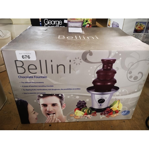 676 - Bellini chocolate fountain in box.