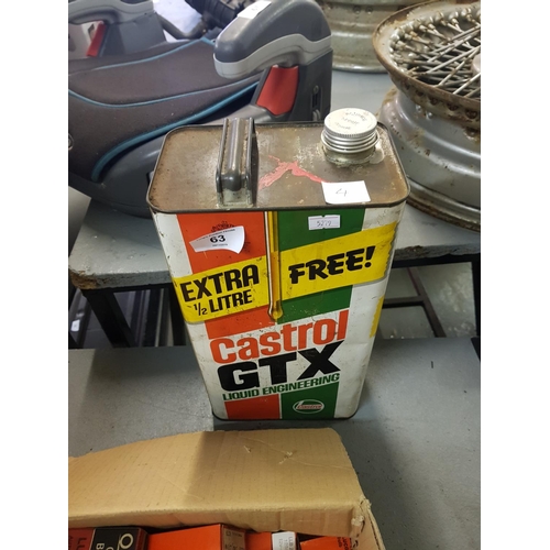 63 - Vintage Castrol GTX oil can