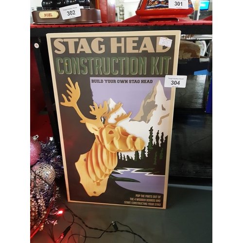 304 - Stag head wooden construction kit