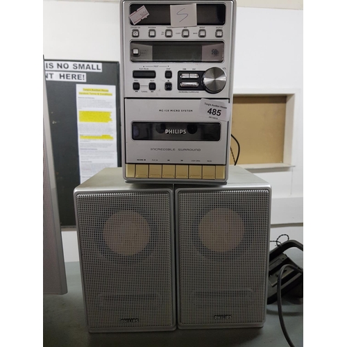 485 - Philips micro system CD/radio/tape recorder