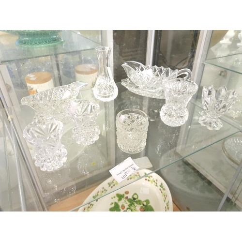 970D - Collection of beautiful crystal – sauce boats /vases