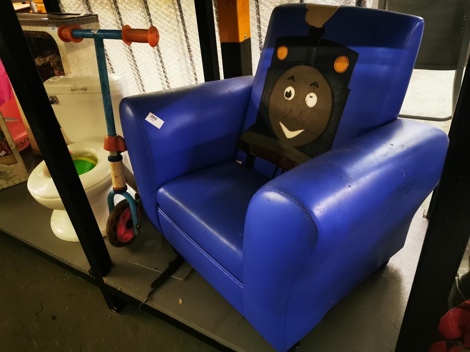 Thomas the Tank engine leather blue chair scooter etc