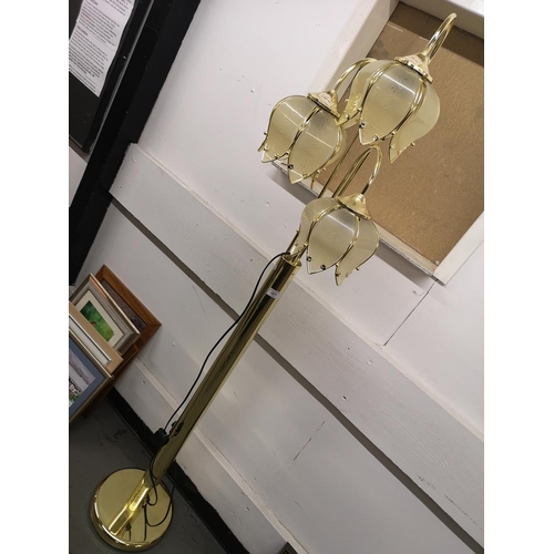 321 - Decorative gold coloured floor standing lamp