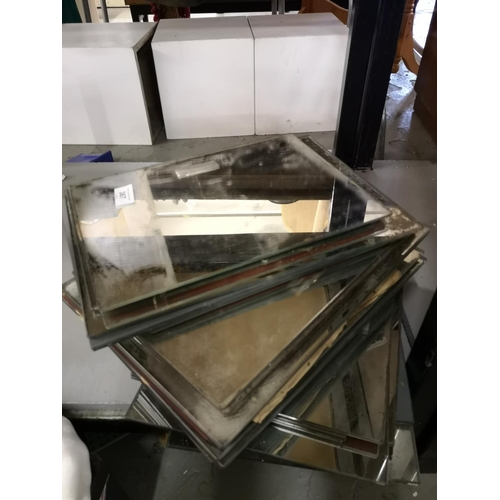 367 - Large collection of mirrors. Ideal for DIY. Various sizes, largest approx 28x38cm