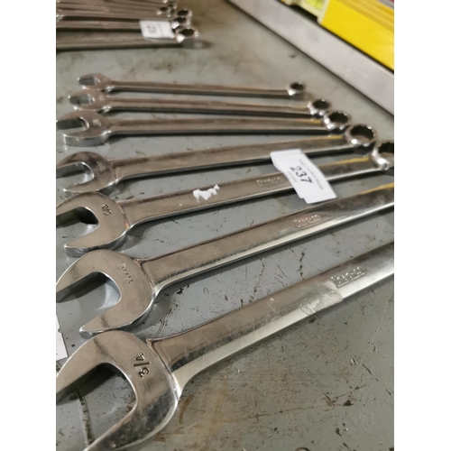 237 - Seven imperial USA snap on spanners in good condition.