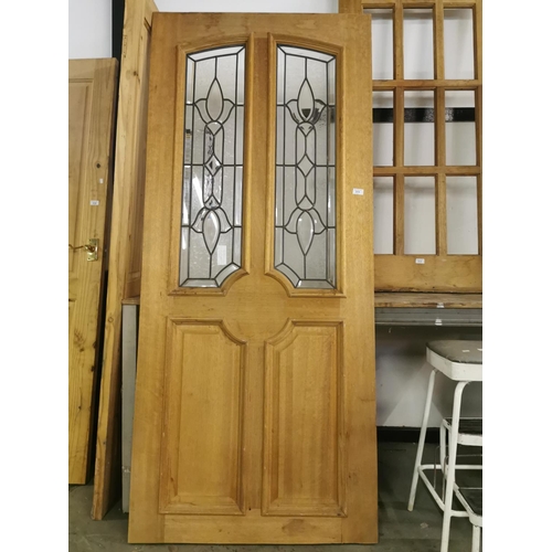 311 - Leadlite hard wood glazed door, 78 x 33.