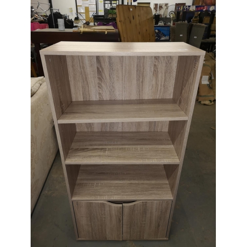 657 - Modern book shelf with cupboard area, 60 x 29 x 119 cm approx.