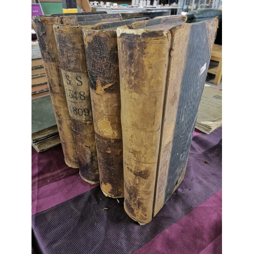 505 - Collection of 4 x leather bound ledgers, most likely medical, dated from Feb 12th 1934. (Ellams & co... 