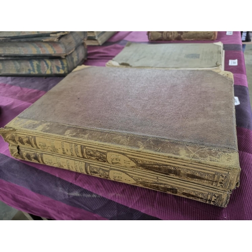 506 - 2 x Leather bound volumes of 'Old England, A museum of popular antiquities'