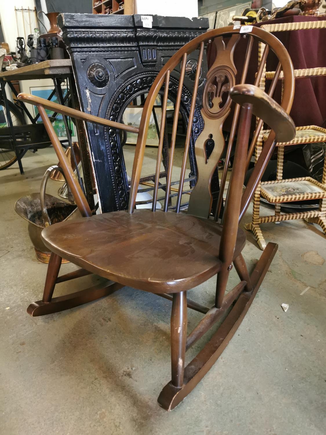 Ercol fleur de lys rocking 2024 chair