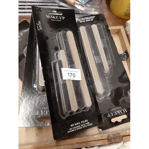 170 - Four packs of nail files