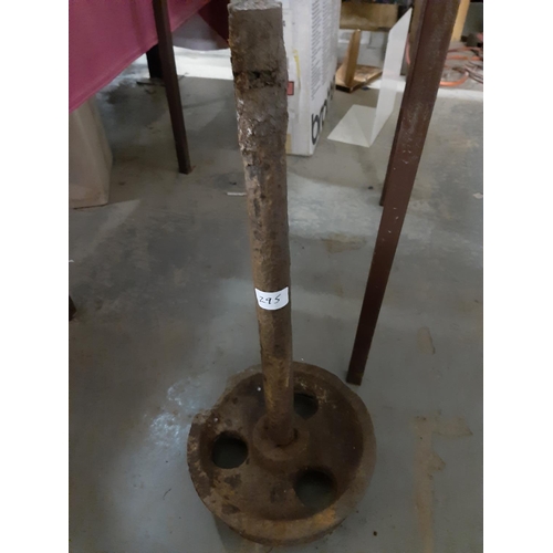 295 - Ore cart  cast iron axle with one wheel