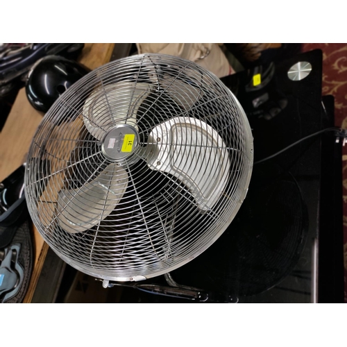 31 - Limitless stainless INDUSTRIAL STYLE  fan Good working order