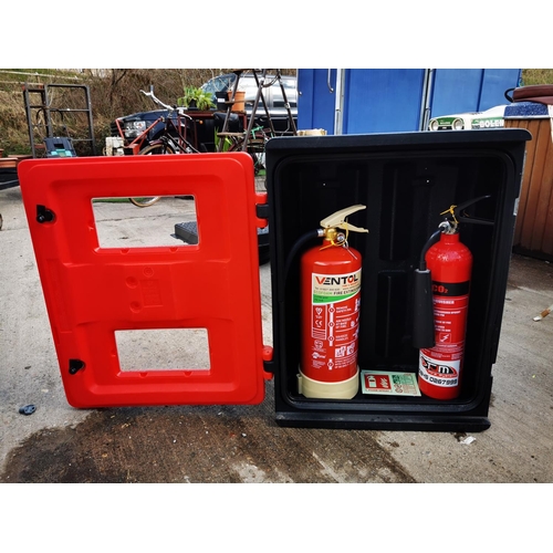 21B - NEW UNUSED LOCKABLE FROM COMMERCIAL CLEARANCE LARGE DOUBLE CABINET TOUGHENED HEAVY DUTY PLASTIC FIRE... 