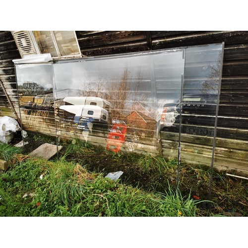 46A - 2X LARGE TOUGHENED SAFETY GLAZED GLASS PANELS. LARGEST 236CM X 126CM AND 143CM  X 126CM FROM OFFICE ... 
