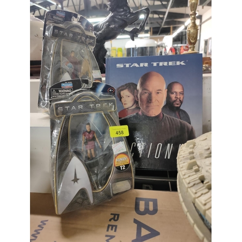 458 - STAR TREK COLLECTION BOOK AND FIGURES