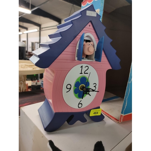 464 - TOY PIG CUCKOO CLOCK