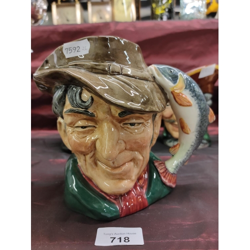 718 - Vintage Royal Doulton collectible large 1954 Toby jug ‘The Poacher’ D6429 in excellent condition