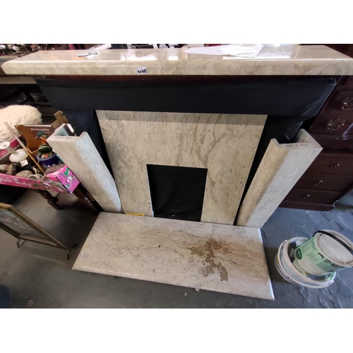 404b - Large Marble fire place surround