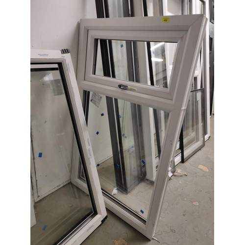 452 - White upvc window with one pane of glass BRAND NEW