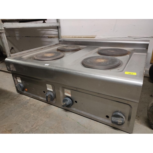 463 - Industrial stainless steel 4 ring hob