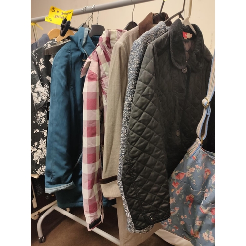 1512 - Five ladies size 12 jackets and coats including Boden and Zara