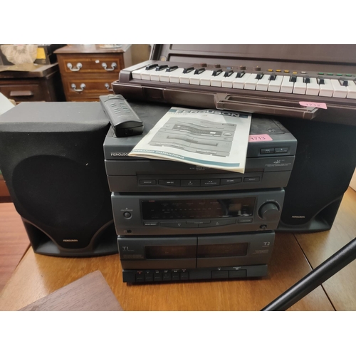 1713 - Ferguson CS3151CD compact system disc player with two speakers, remote and manual