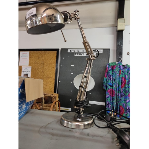 1091 - A modern anglepoise desk lamp in chrome finish