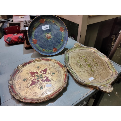 1143 - Three handmade plates