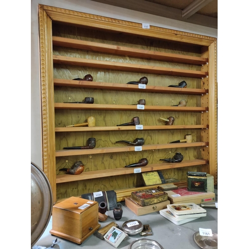 1147 - Collectors display case with wooden frame and sliding glass