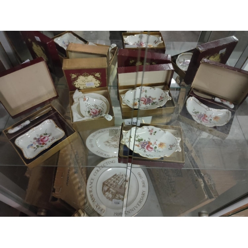 1235 - A collection of fine bone china dishes in boxes by Derby China