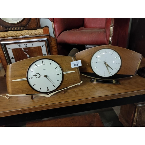 1261 - Two retro Metamec mantle clocks