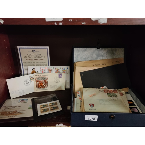 1270 - A collection of vintage stamps and envelopes