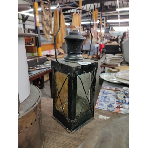 1317 - An antique railway lamp