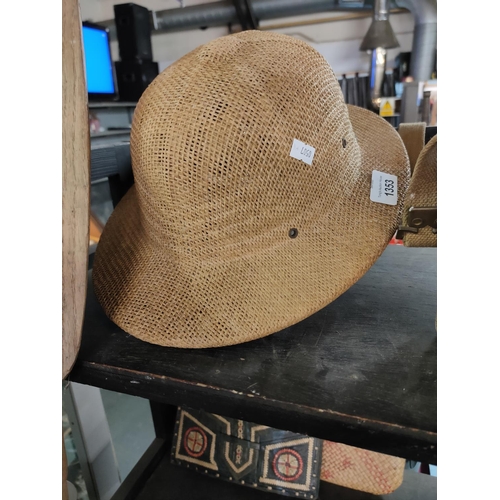 1353 - A vintage hessian Pith helmet