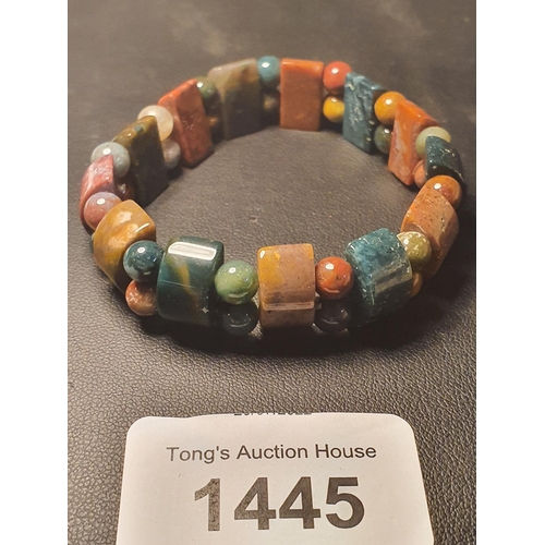 1445 - Beautiful Specification style mixed agate gemstone bracelet