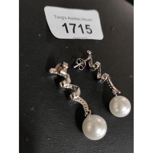 1715 - Classic and pretty silver 925 earrings