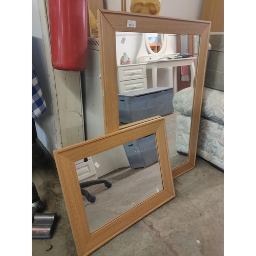 2019 - Two matching framed mirrors