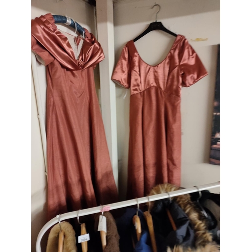 2093 - Two vintage bridesmaid dresses