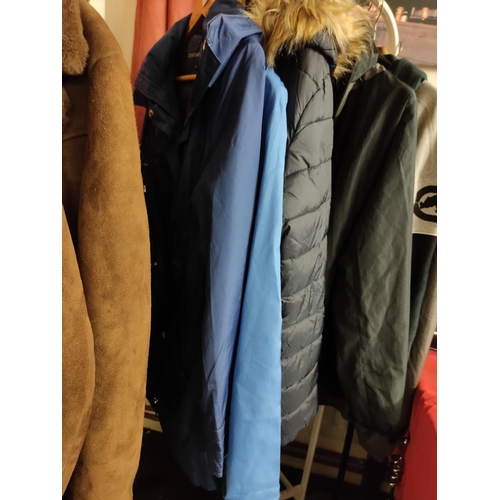 2095 - Collection of rain macs/coats in various sizes including Centigrade, Anne De Lancay and Esmara