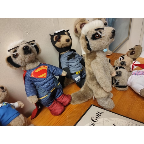 2225 - Three compare the market meerkats including Sergei as superman and Aleksandr as Batman