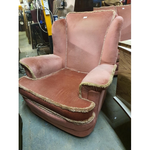 1872 - Pink 1930s art deco fire side chair