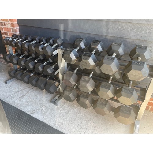 1 - Body Power Rubber Hex Dumbbells 1-40kg

Set contains the following:

2 x 1kg
2 x 2kg
2 x 5kg
2 x 8kg... 